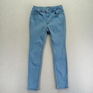 Jeans Women Light Wash High Rise Skinny Denim Pants Blue Size L